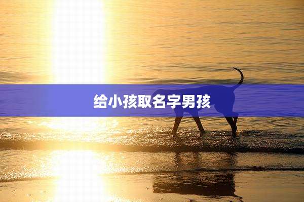 给小孩取名字男孩