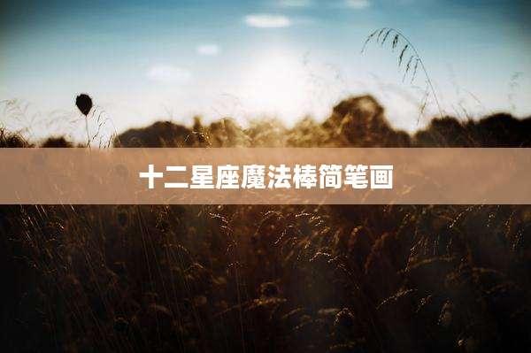十二星座魔法棒简笔画
