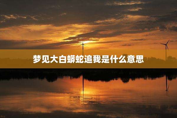 梦见大白蟒蛇追我是什么意思