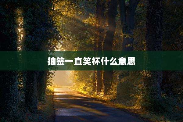 抽签一直笑杯什么意思