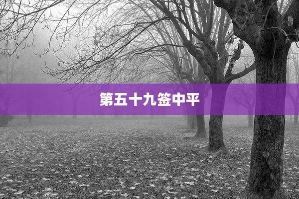第五十九签中平