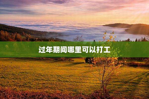 过年期间哪里可以打工