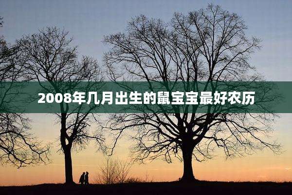 2008年几月出生的鼠宝宝最好农历