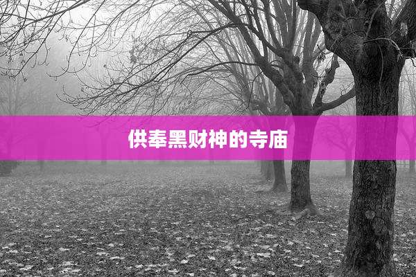 供奉黑财神的寺庙
