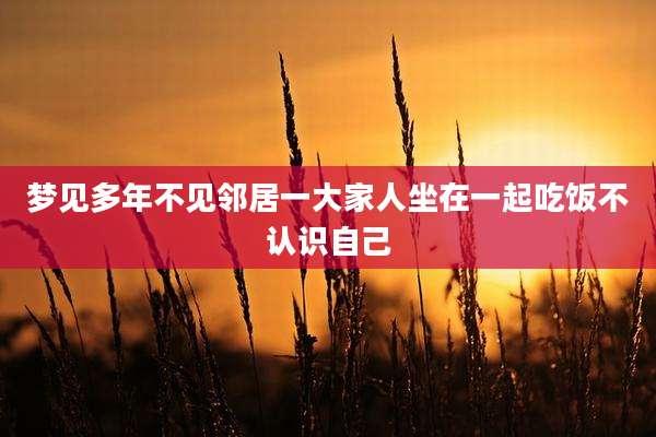 梦见多年不见邻居一大家人坐在一起吃饭不认识自己