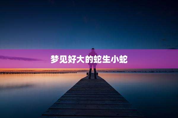 梦见好大的蛇生小蛇