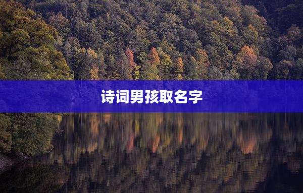 诗词男孩取名字