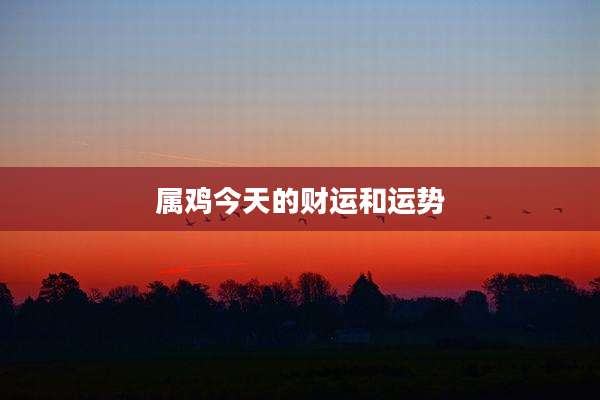 属鸡今天的财运和运势