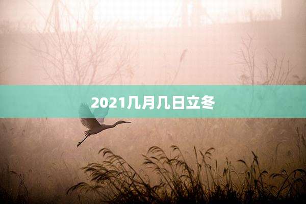 2021几月几日立冬