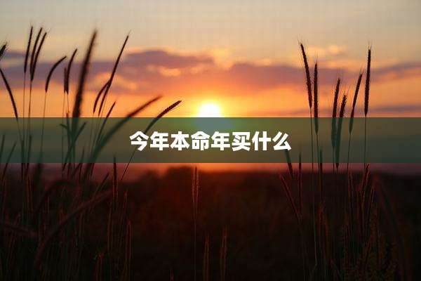 今年本命年买什么