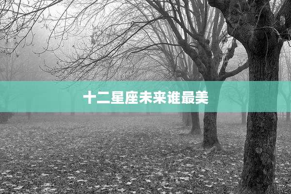 十二星座未来谁最美