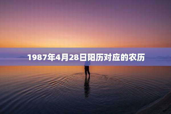 1987年4月28日阳历对应的农历
