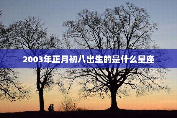2003年正月初八出生的是什么星座