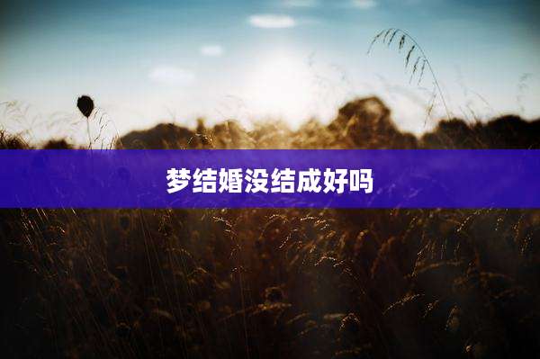 梦结婚没结成好吗