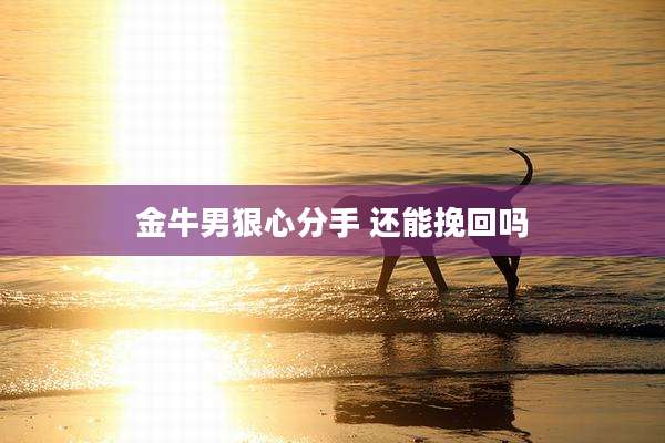 金牛男狠心分手 还能挽回吗