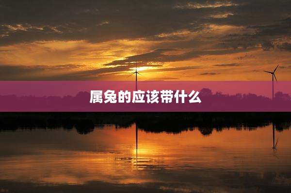 属兔的应该带什么