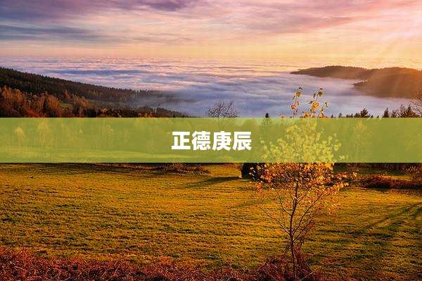 正德庚辰