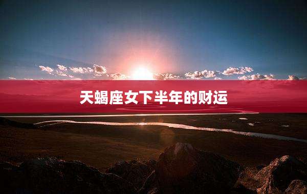 天蝎座女下半年的财运