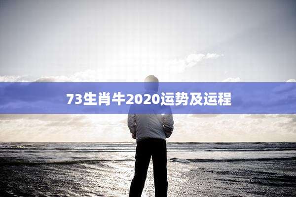 73生肖牛2020运势及运程