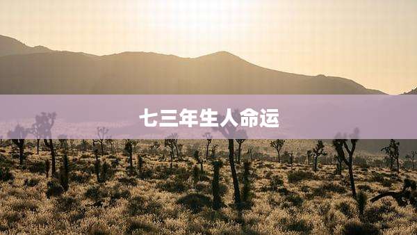 七三年生人命运