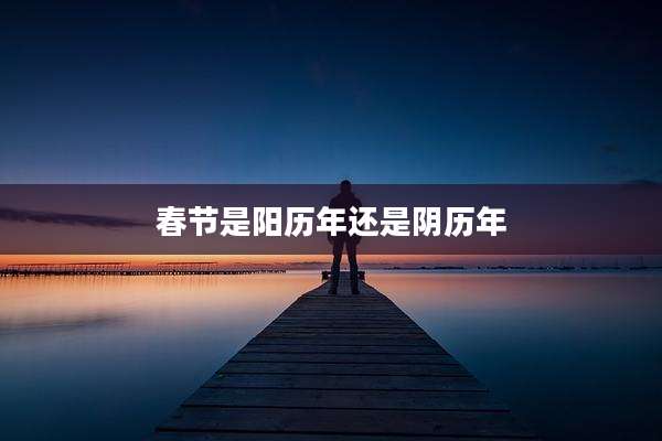春节是阳历年还是阴历年