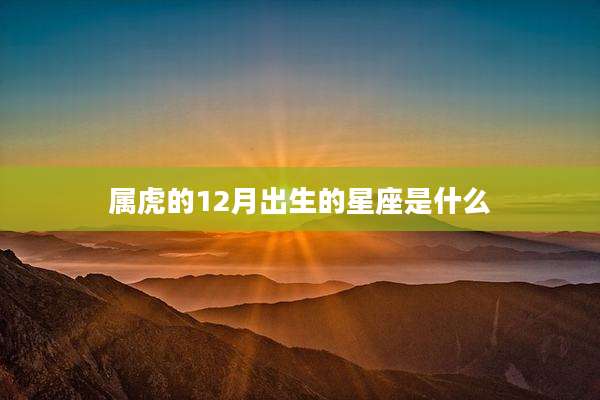 属虎的12月出生的星座是什么