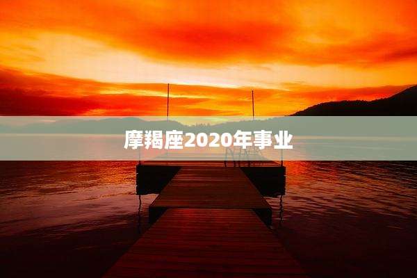 摩羯座2020年事业