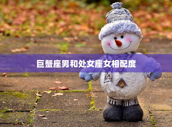 巨蟹座男和处女座女相配度