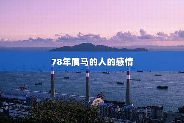 78年属马的人的感情