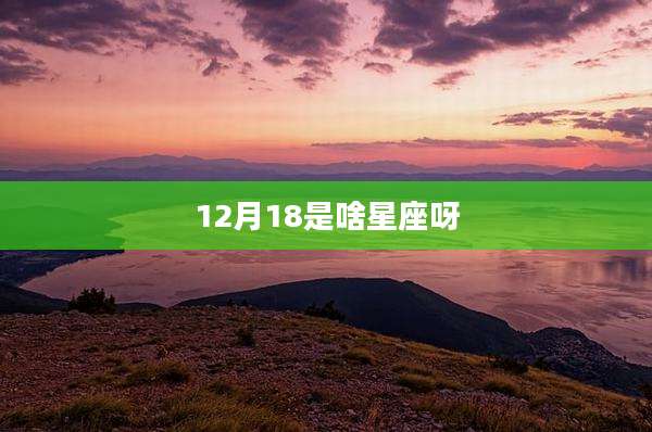 12月18是啥星座呀