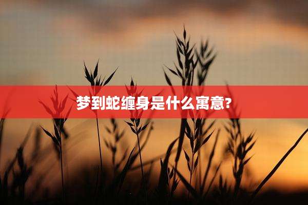 梦到蛇缠身是什么寓意?