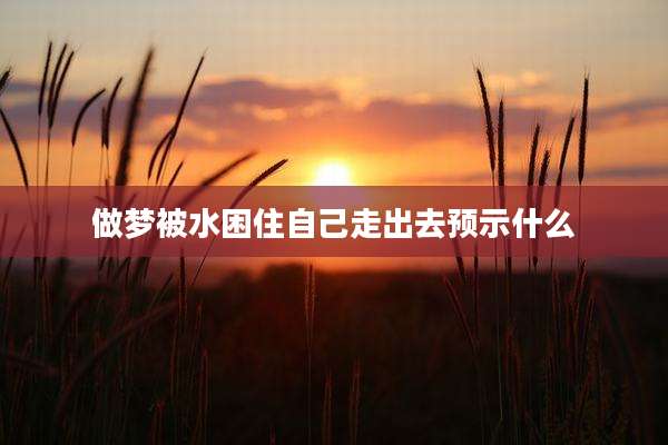 做梦被水困住自己走出去预示什么