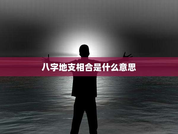 八字地支相合是什么意思