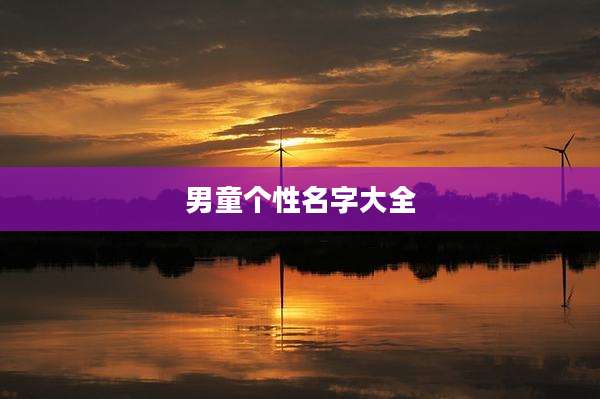男童个性名字大全