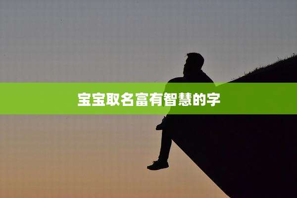 宝宝取名富有智慧的字