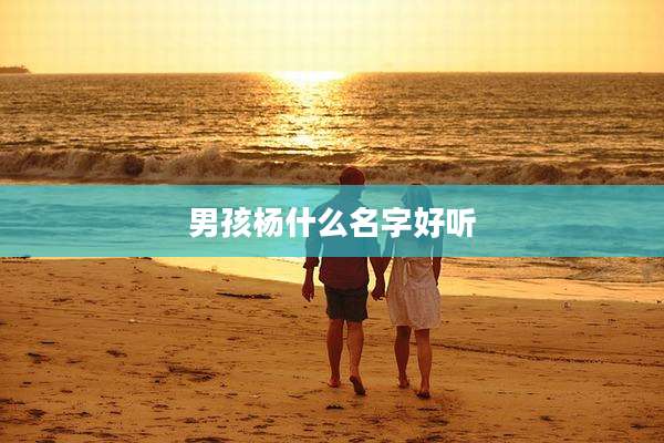 男孩杨什么名字好听