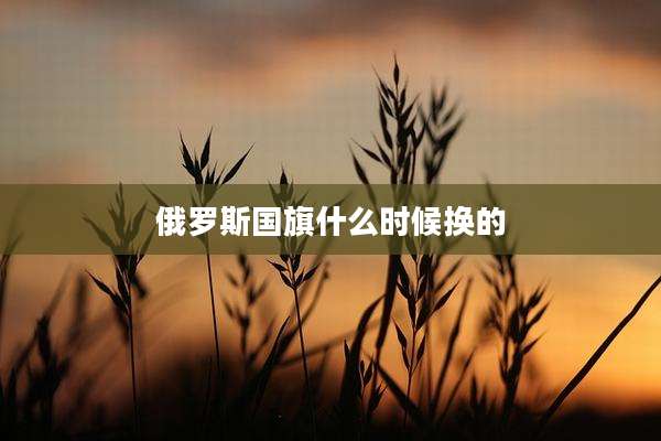 俄罗斯国旗什么时候换的
