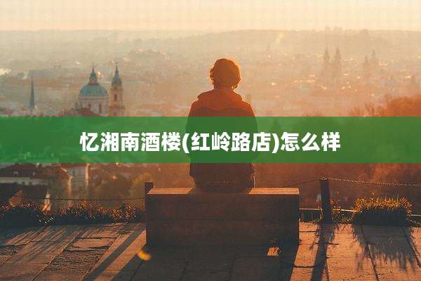 忆湘南酒楼(红岭路店)怎么样