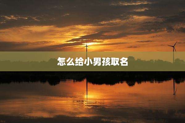 怎么给小男孩取名