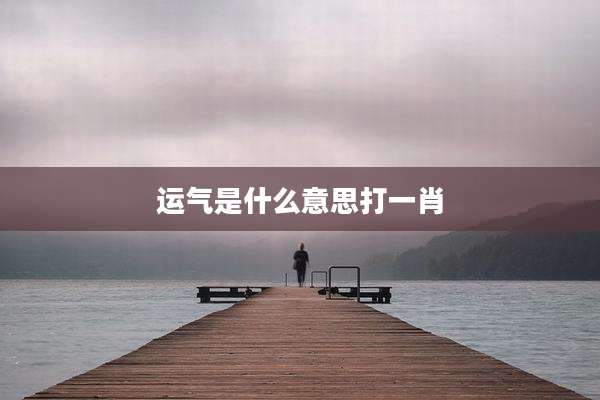 运气是什么意思打一肖