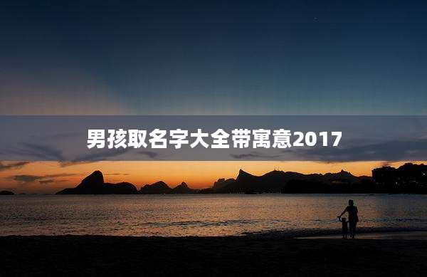 男孩取名字大全带寓意2017
