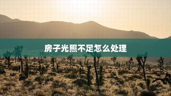 房子光照不足怎么处理