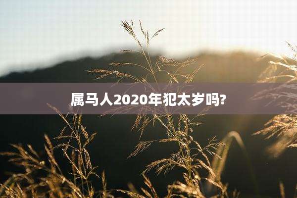 属马人2020年犯太岁吗?
