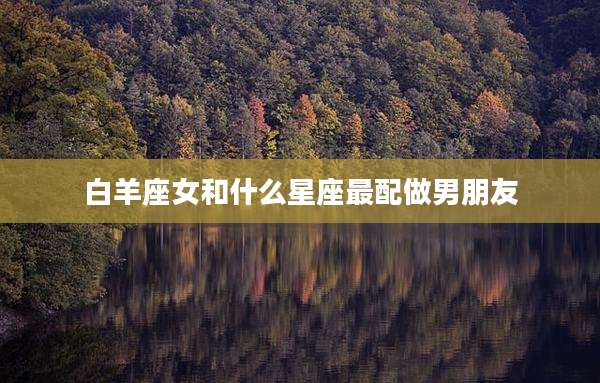 白羊座女和什么星座最配做男朋友