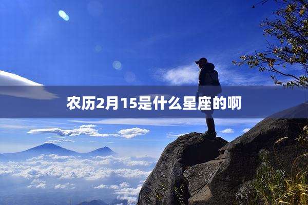 农历2月15是什么星座的啊