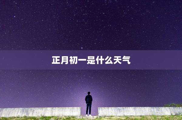 正月初一是什么天气