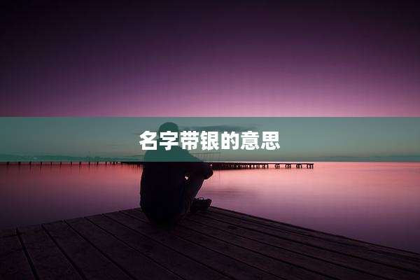 名字带银的意思