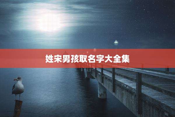 姓宋男孩取名字大全集