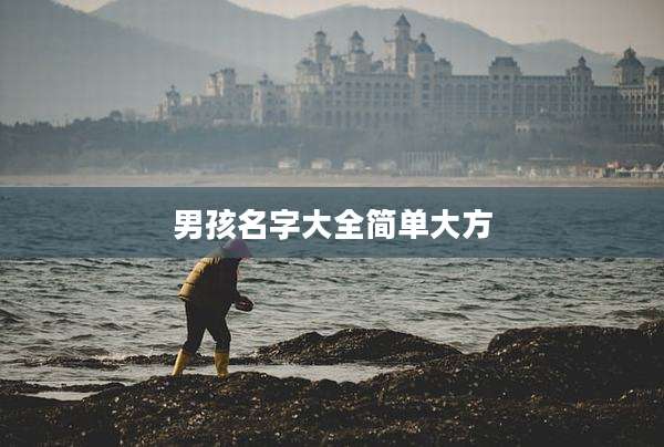 男孩名字大全简单大方