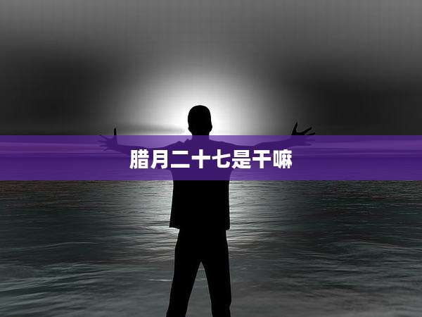 腊月二十七是干嘛